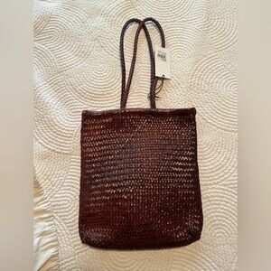 St. Agni Bagu Woven Tote - Antique Tan